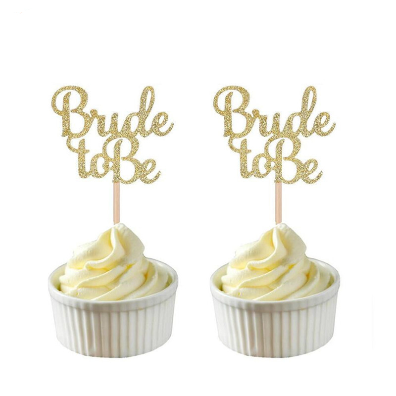 Wooden Wedding Cupcake Topper