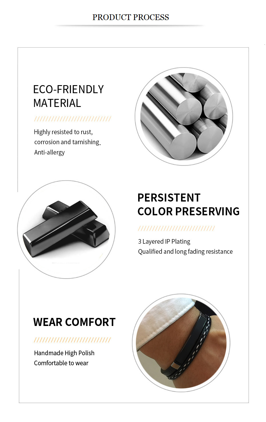 Men's Genuine Leather Personalize Bracelet Men's Genuine Leather Personalize Bracelet